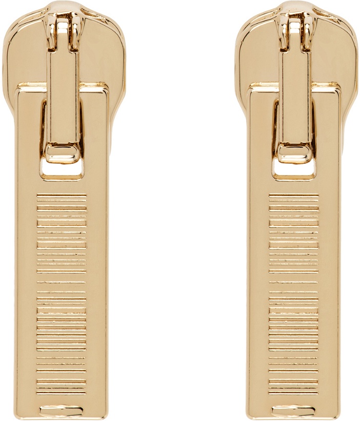 Photo: VTMNTS Gold Barcode Zipper Earrings