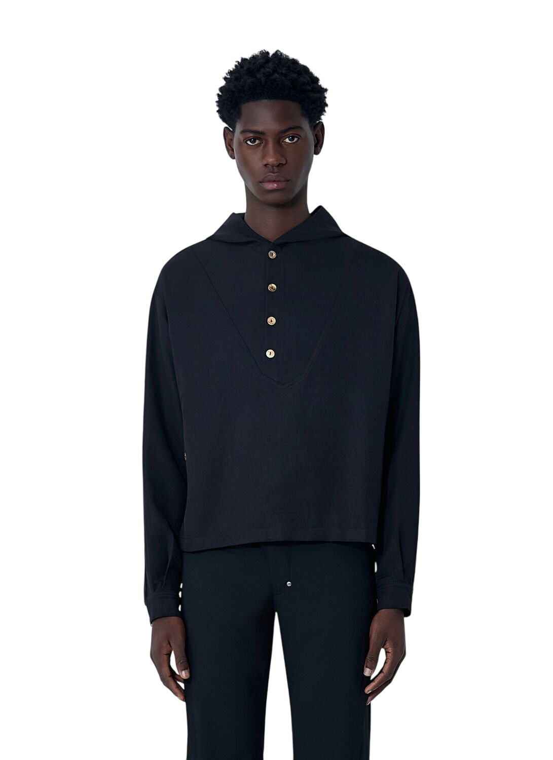 Haider Ackermann Black Floral Embroidered Sweatshirt Haider Ackermann