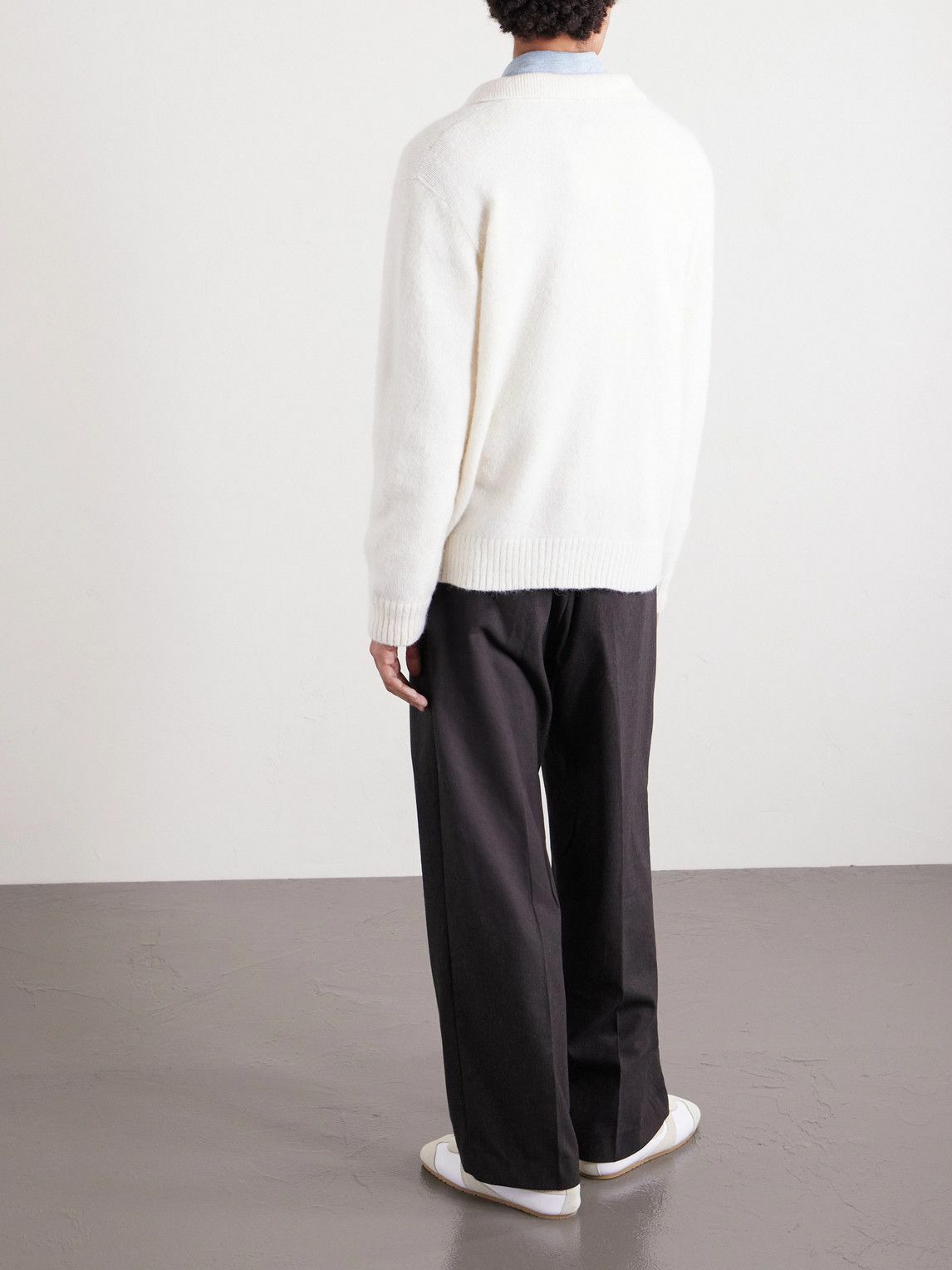 Corridor - Hart Jacquard-Knit Alpaca-Blend Polo Sweater - Neutrals