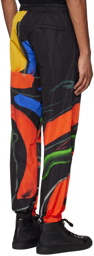Moschino Black Printed Trousers