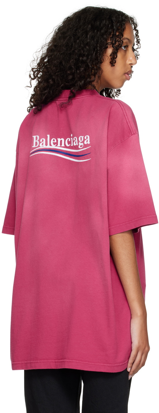 Balenciaga Pink Tshirt New Balenciaga Pink Short Sleeve Unisex T