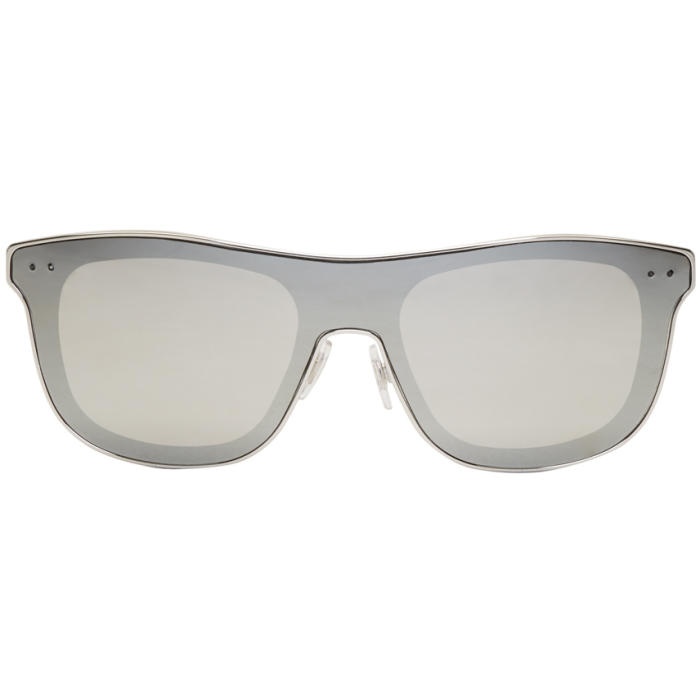 Photo: Dolce and Gabbana Silver Square Sunglasses 