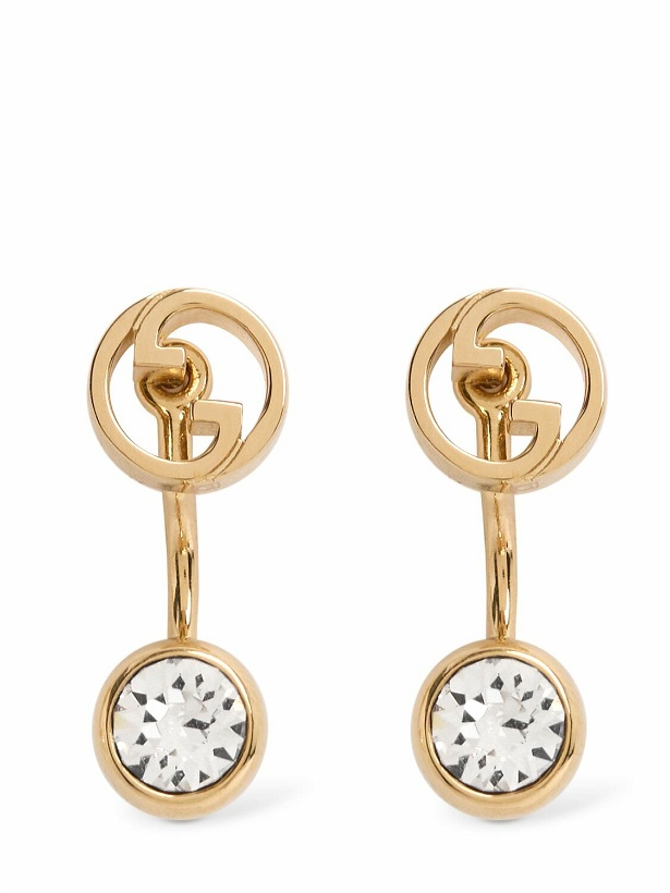 Photo: GUCCI Gucci Blondie Embellished Brass Earrings