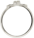 Dolce & Gabbana Silver Crystal Cross Ring