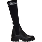 Miu Miu Black Sock Logo Boots