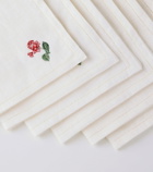 Cabana Floral Medley set of 6 linen napkins