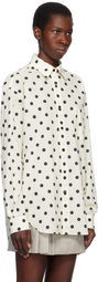 Moschino Off-White Allover Polka Dots Shirt