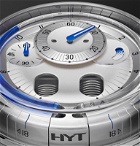 HYT - H1.0 Hand-Wound 48.8mm Stainless Steel and Rubber Watch, Ref. No. H02023 - Silver
