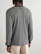 ssstein - Striped Super 120s Wool-Jersey T-Shirt - Black