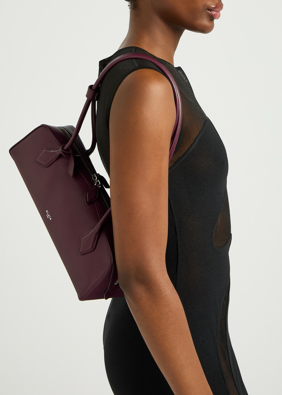 Alaïa Le Teckel Medium Grained Leather Shoulder bag - Burgundy - One Size
