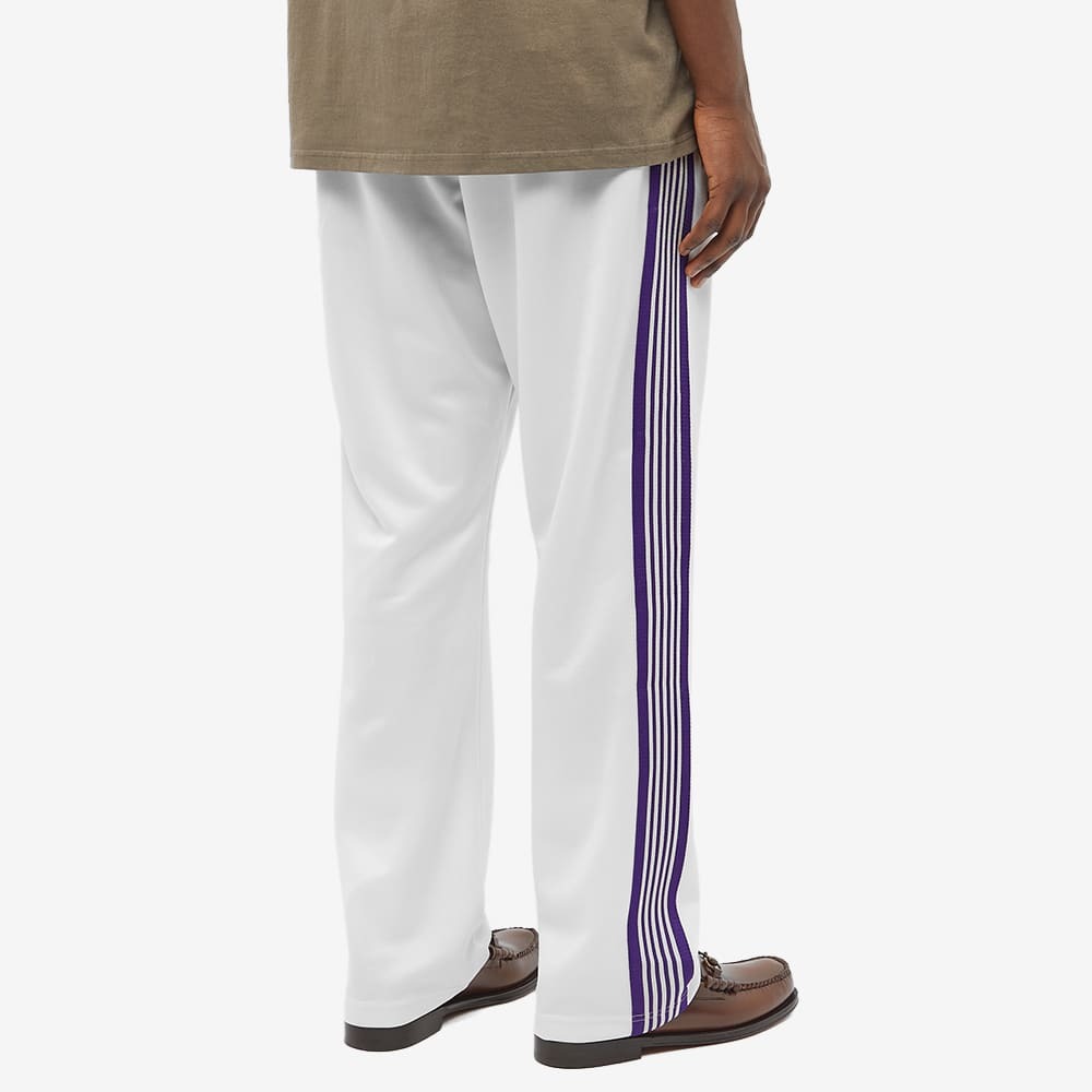 Needles Men's Poly Smooth Narrow Track Pant in Ice White Needles