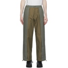 paria /FARZANEH Khaki Recycled Pleat Trousers