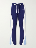NAHMIAS - Ollie Wide-Leg Striped Cotton-Jersey Sweatpants - Blue