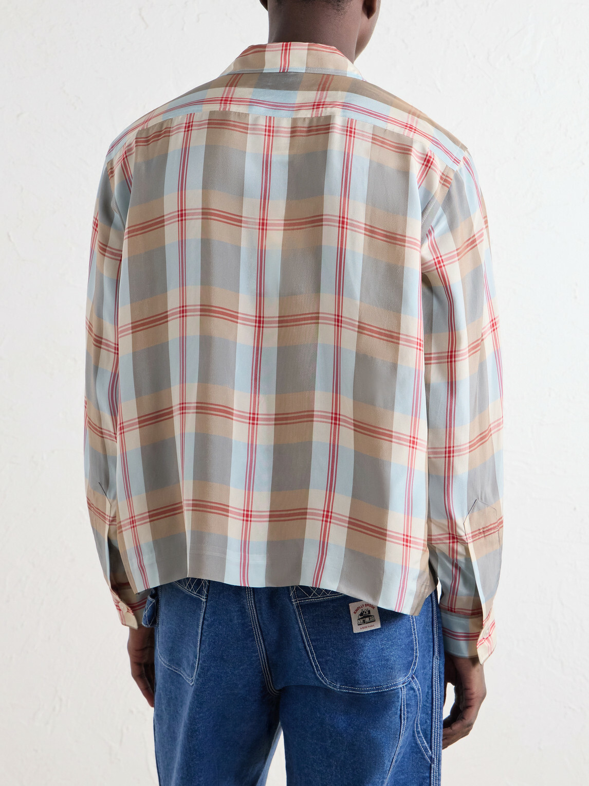 BODE - Canyon Trillium Camp-Collar Appliquéd Checked Organza Shirt - Multi