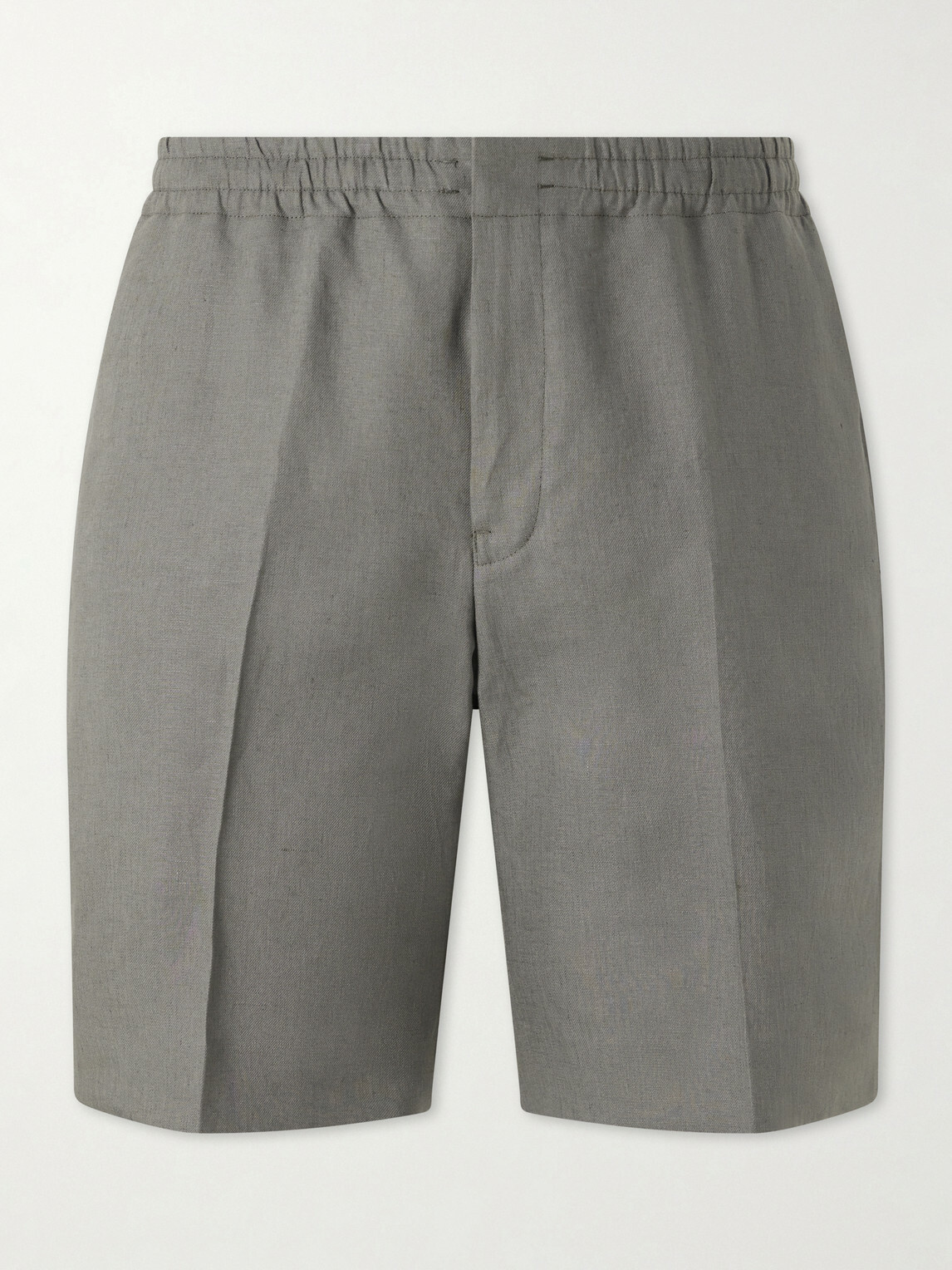 Zegna - Oasi Straight-Leg Linen Shorts - Gray