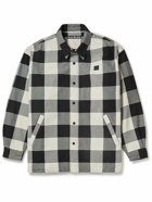 Acne Studios - Logo-Embroidered Checked Padded Cotton Overshirt - Black