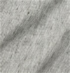 Thorsun - Striped Slub Linen Shirt - Gray