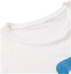 The Elder Statesman - NBA Printed Cashmere and Silk-Blend T-Shirt - White
