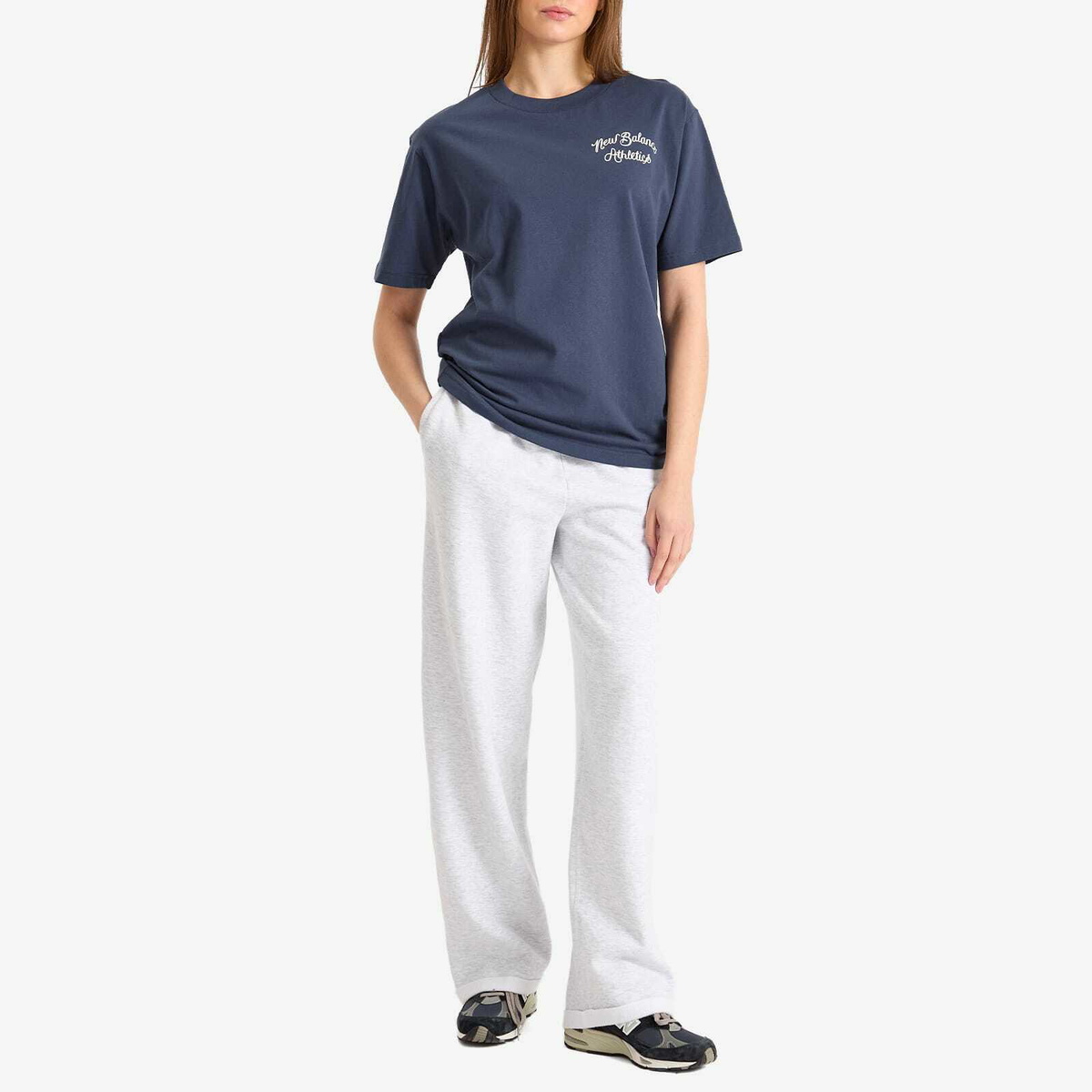 New Balance Athletics Relaxed League T-Shirt in Nb Navy
