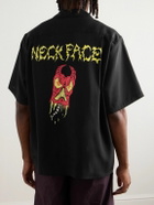 Wacko Maria - Neck Face Convertible-Collar Printed TENCEL™ Lyocell Shirt - Black