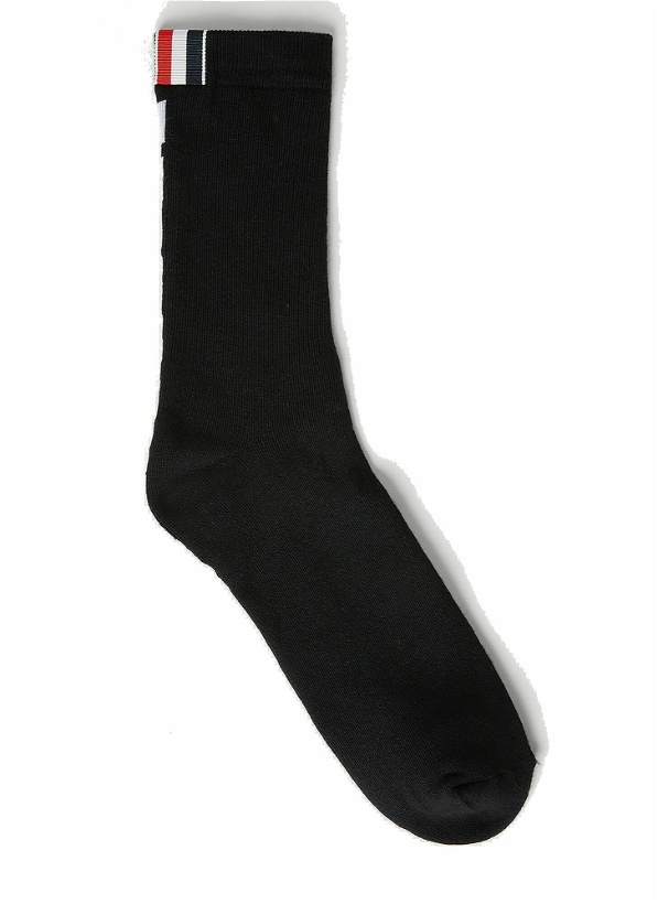 Photo: Thom Browne - 4 Bar Socks in Black