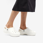 Crocs Women's Classic Platform Lined Clog in White