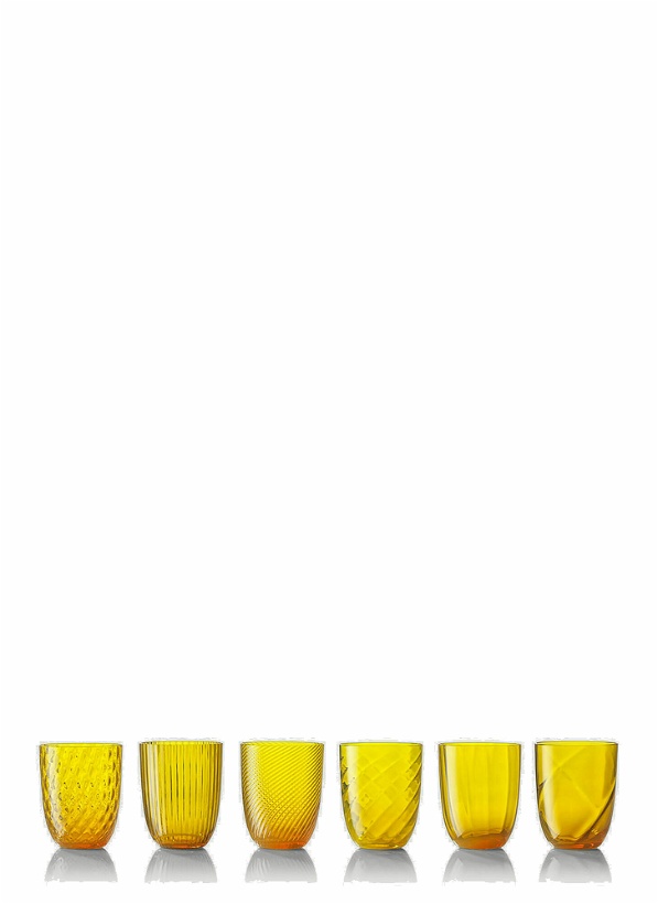 Photo: Set of Six Idra Water Glass in Yellow