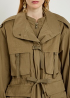 Isabel Marant Beriza Drawstring Canvas Jacket Khaki
