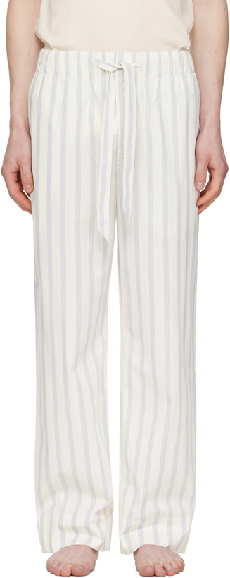 Photo: Tekla Off-White & Navy Poplin Pyjama Pants