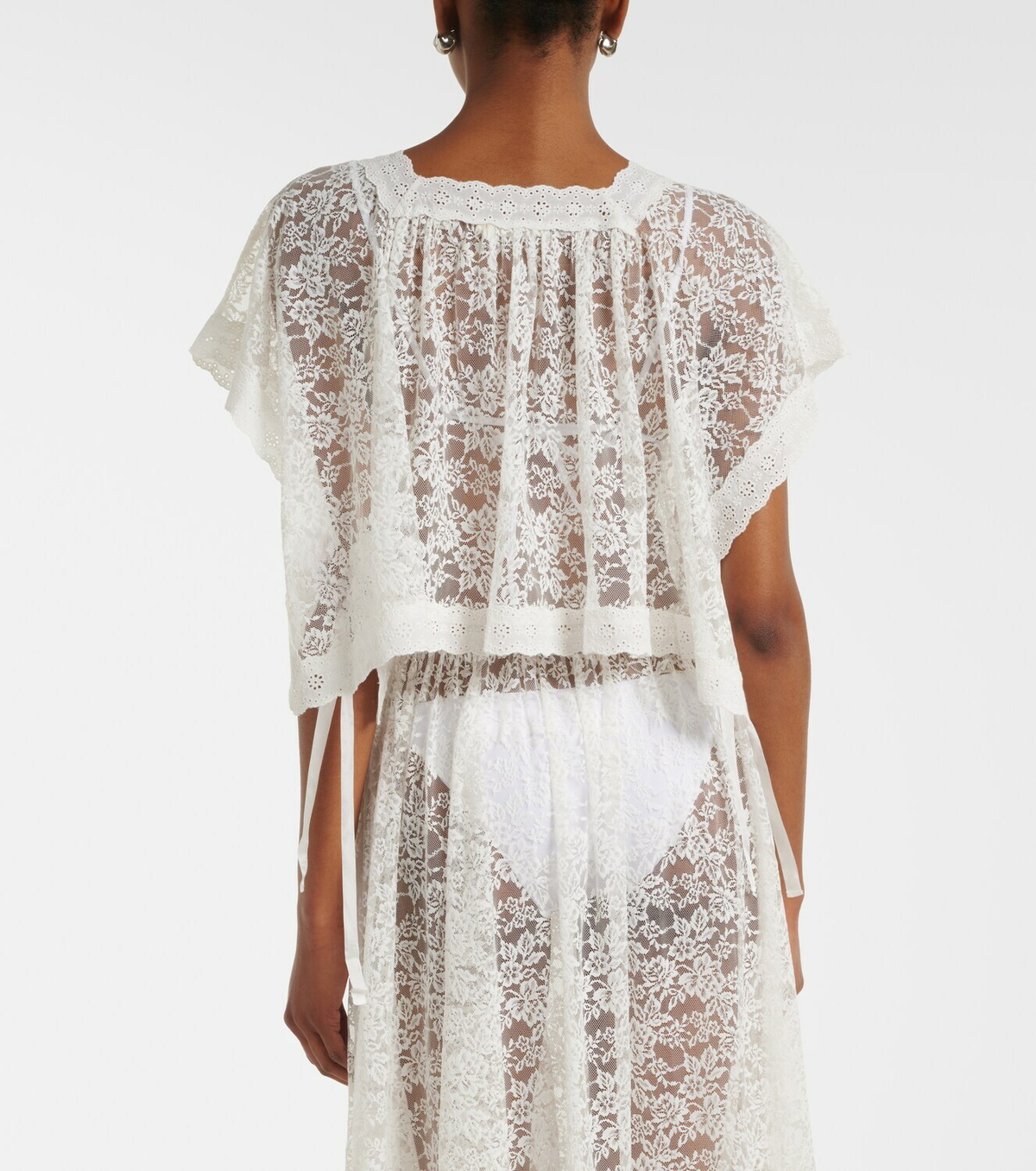 Dôen Vennette cropped lace top