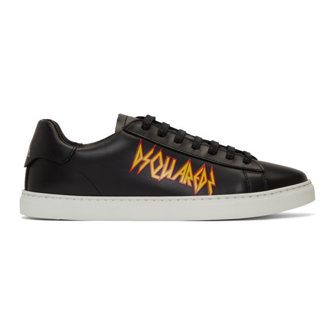 Photo: Dsquared2 Black New Tennis Rock Sneakers