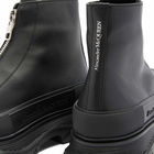 Alexander McQueen Men's Tread Sole Zip Boot in Black