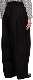 Y's For Men Black Pleated Trousers