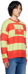 Acne Studios Red & Green Stripe Sweater