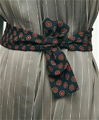 Brooks Brothers Women's Pinstripe Belted Shirt Dress | Grey