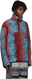 VITELLI Red & Blue Striped Turtleneck
