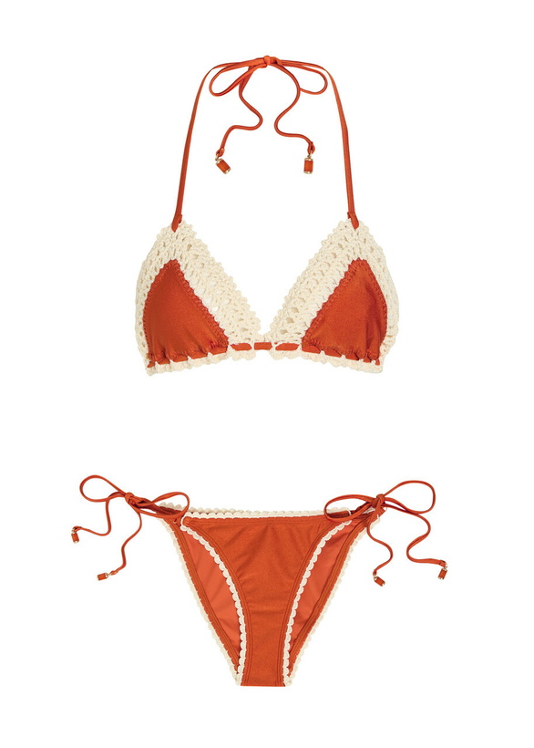 Photo: Zimmermann Mahon Crochet Stretch-polyamide Bikini Orange