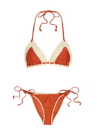 Zimmermann Mahon Crochet Stretch-polyamide Bikini Orange