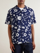 Hartford - Palmito Camp-Collar Printed Shirt - Blue