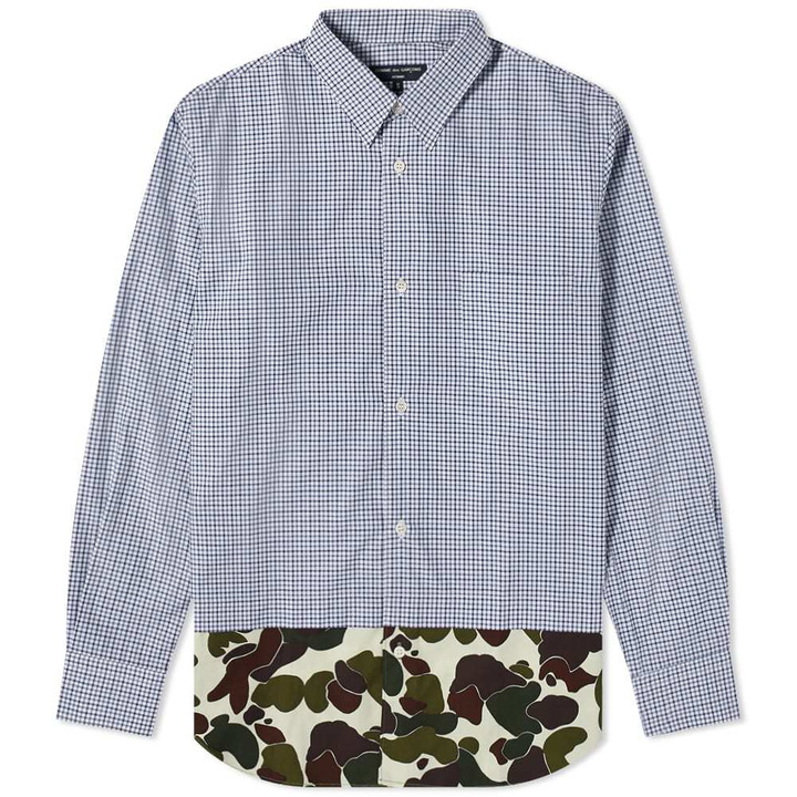 Photo: Comme des Garçons Homme Camo Hem Checked Shirt