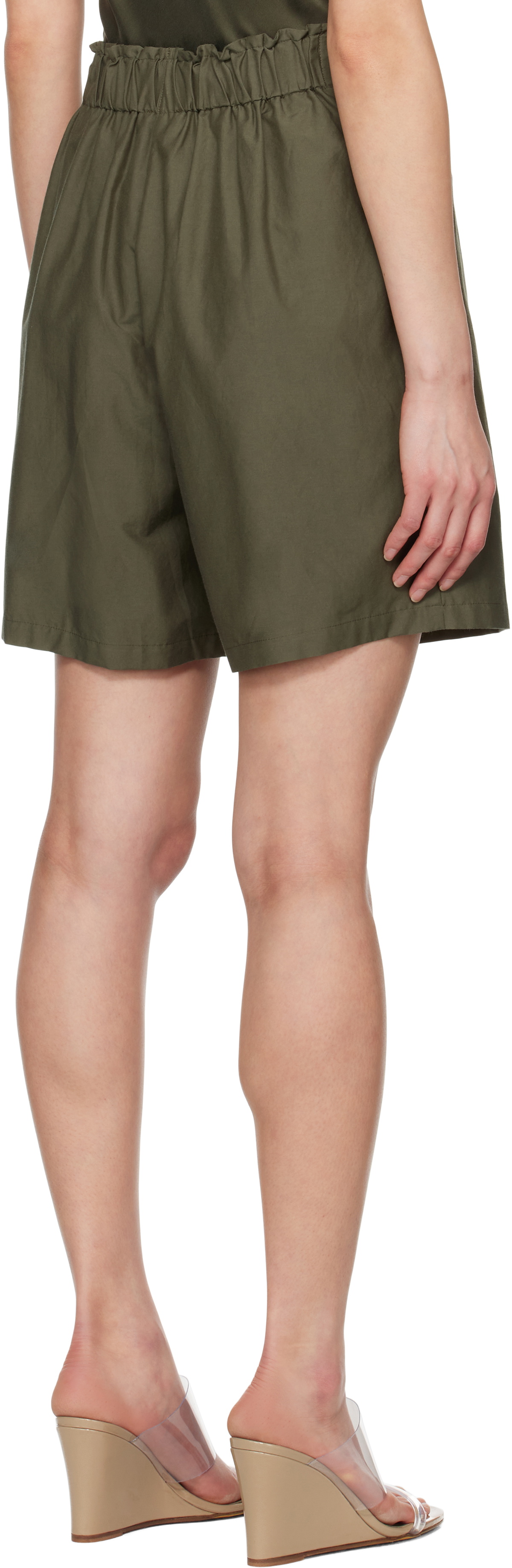 Silk Laundry Green Cotton Silk Boxer Shorts