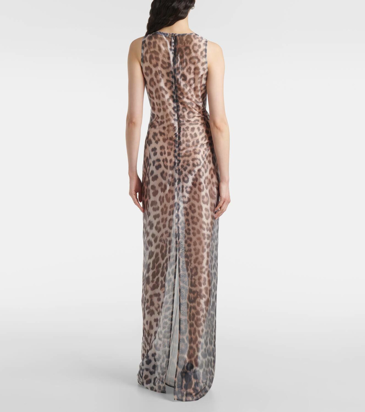 Jacques Wei Crystal-embellished tulle maxi dress