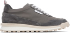 Thom Browne Gray Double Tech Nylon Alumni Sneakers