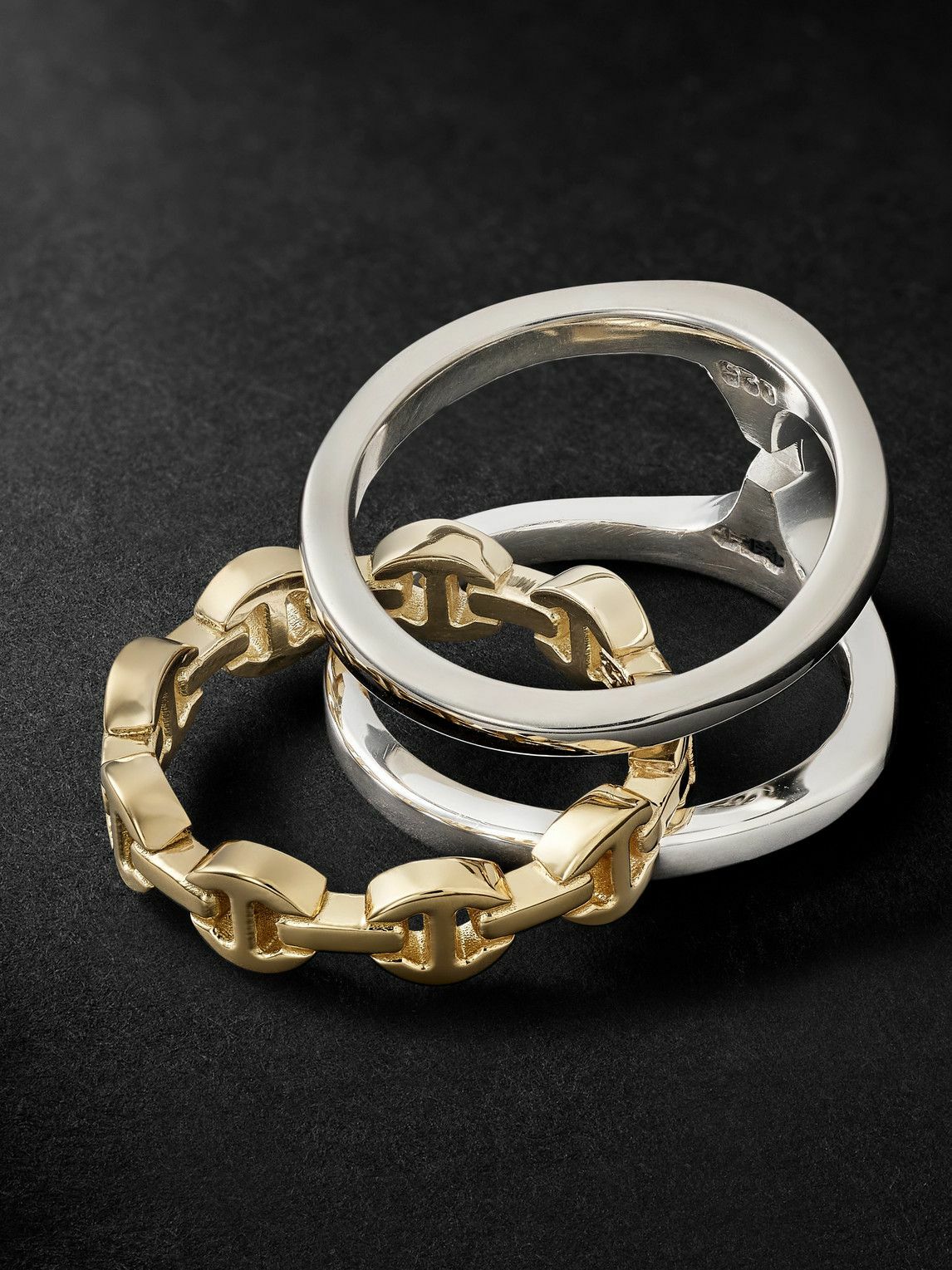 HOORSENBUHS - Phantom Clique Sterling Silver and 18-Karat Gold Ring - Gold