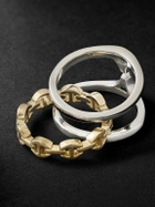 HOORSENBUHS - Phantom Clique Sterling Silver and 18-Karat Gold Ring - Gold