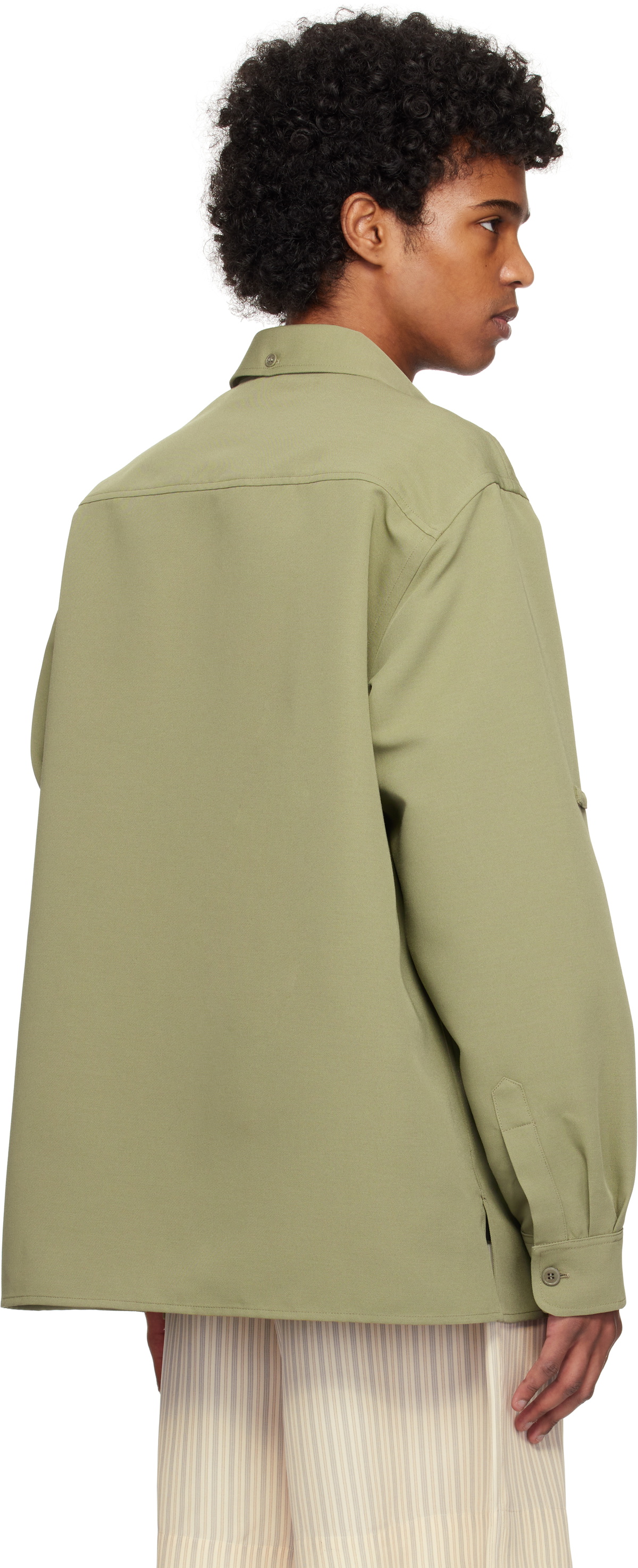 Róhe Khaki Relaxed Utility Overshirt
