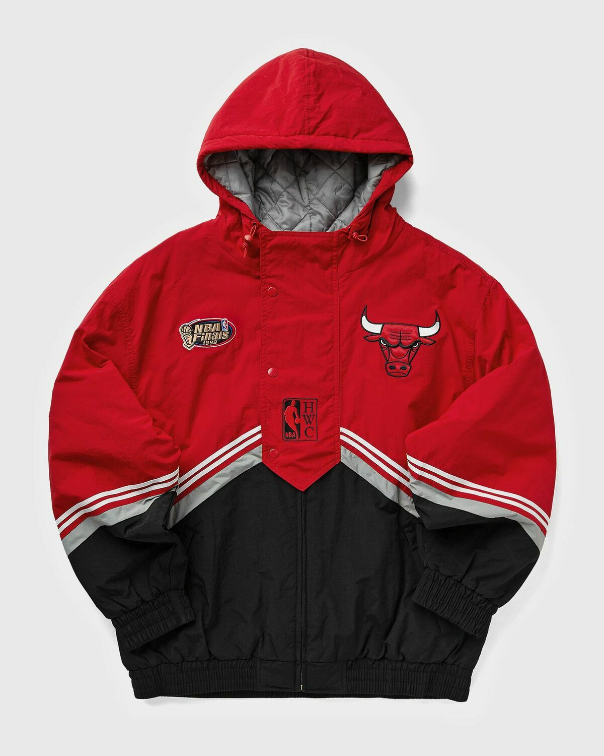 Mitchell & Ness NBA THROW IT BACK RETRO JACKET VINTAGE LOGO CHICAGO BULLS Black Mens College Jackets/Team Jacket