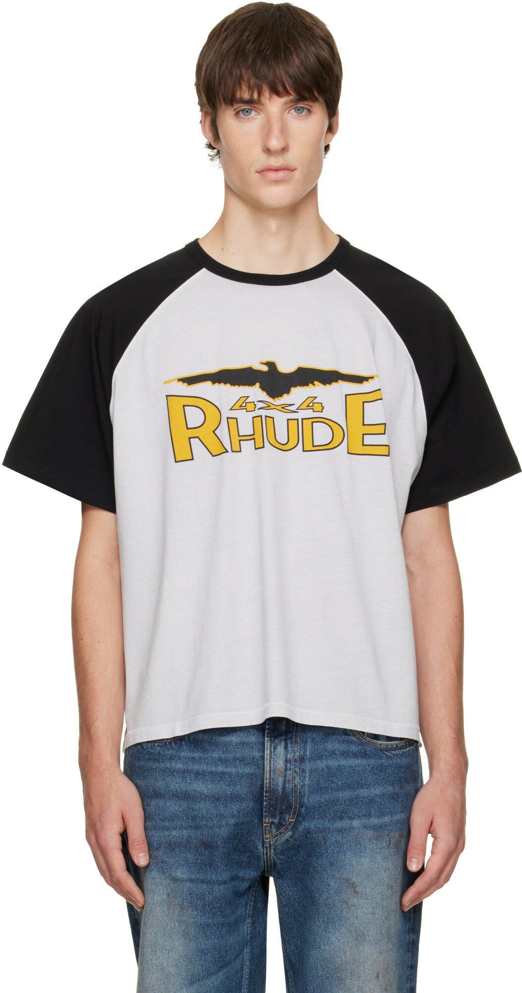 Rhude Gray 4x4 Spirit Raglan T-shirt