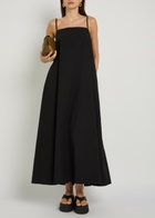 Studio Nicholson Gathered Cotton Midi Dress Black