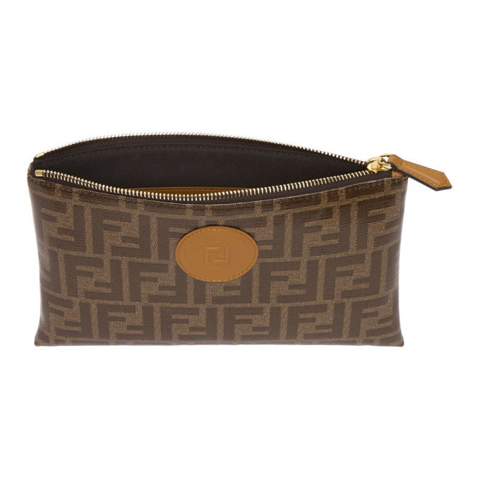 Fendi Flat Pouch Medium in Brown